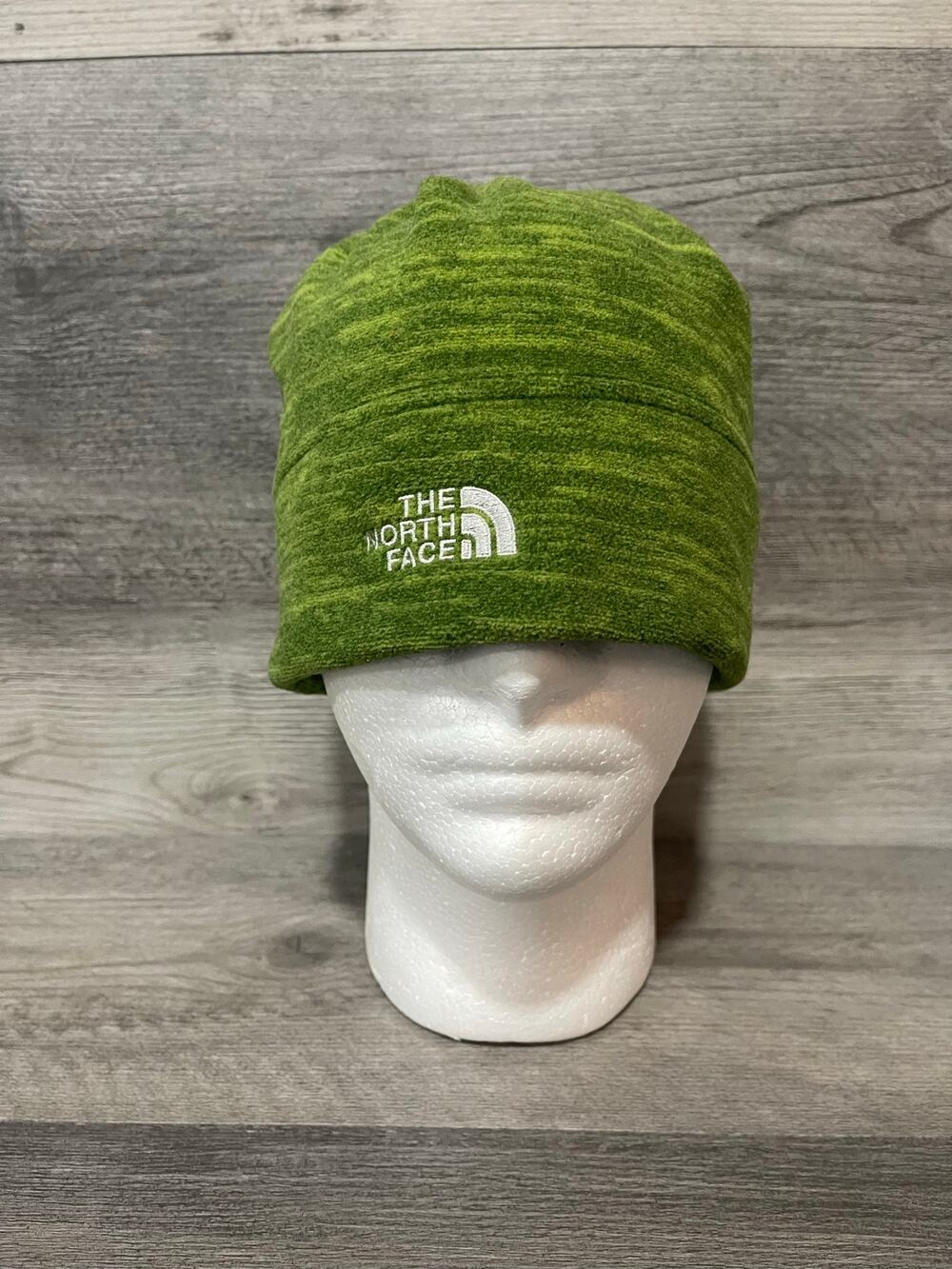 The North Face Fleece Beanie Green Heather Unisex S/M Embroidered Logo